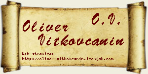 Oliver Vitkovčanin vizit kartica